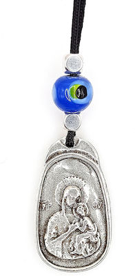 Car Talisman Car Interior Decoration Double-Sided Charm Saint Christopher/Virgin Mary in Silver Color 05Ε-00008