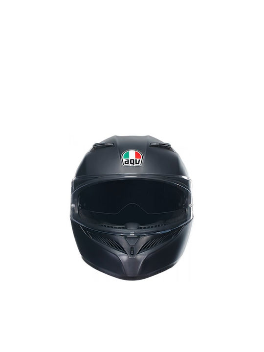 AGV K3 Matte Black Motorcycle Helmet Full Face ECE 22.06 1550gr with Pinlock and Sunvisor