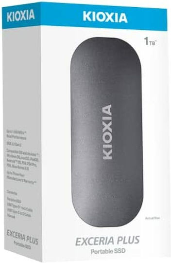 Kioxia Exceria Plus USB-C Външен SSD 1.0TB 2.5" Сив