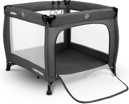 Caretero Quadra Πάρκο με Στρώμα Γκρι 82x82cm