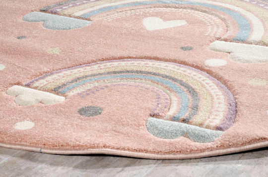 Tzikas Carpets 40109-255 Детски Килим Път Розов 160x160см Дебелина 13мм