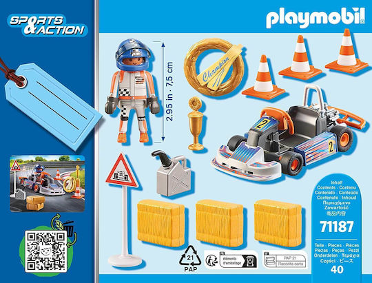 Playmobil Спорт и екшън Go-Kart за 4-10 години