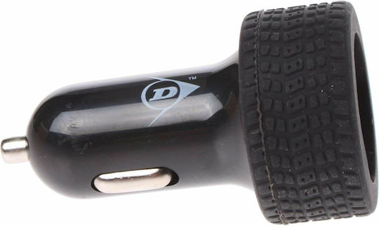 Dunlop Car Charger 3.1A with Ports: 2xUSB Black Color