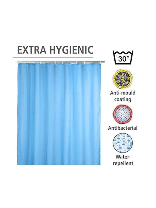 Wenko Duschvorhang 180x200cm Light Blue Hellblau