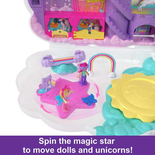 Mattel Rainbow Unicorn Salon Polly Pocket για 4+ Ετών 7εκ. (Διάφορα Σχέδια)