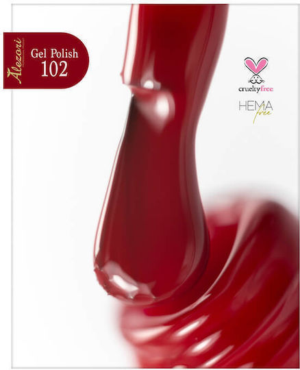 Alezori Halb-permanenter Nagellack Red Carpet 10 (No 102) 15ml 1Stück