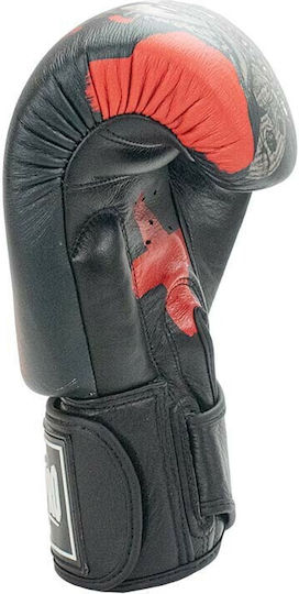 Super Pro Combat Gear Boxing Gloves Leather for Match Black