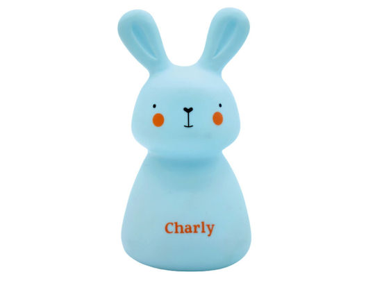 Lumini LED Lampă decorativă pentru copii Charly Bunny Albastru 6x5x10εκ.