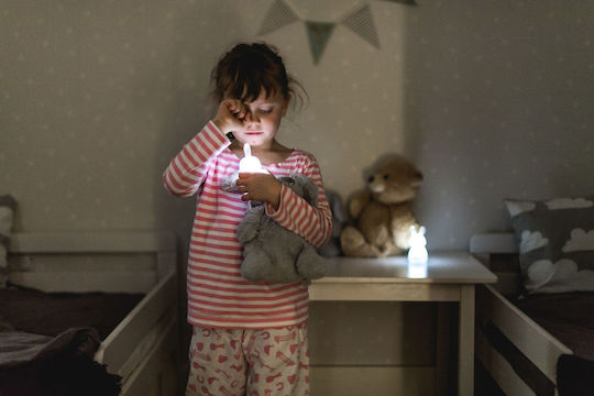 Lumini LED Lampă decorativă pentru copii Bunnies Alb 6x5x10εκ.