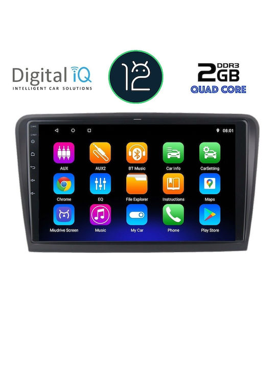 Digital IQ Car Audio System for Skoda Rapid Audi A7 2012+ with Clima (Bluetooth/USB/AUX/WiFi/GPS/CD) with Touch Screen 9"