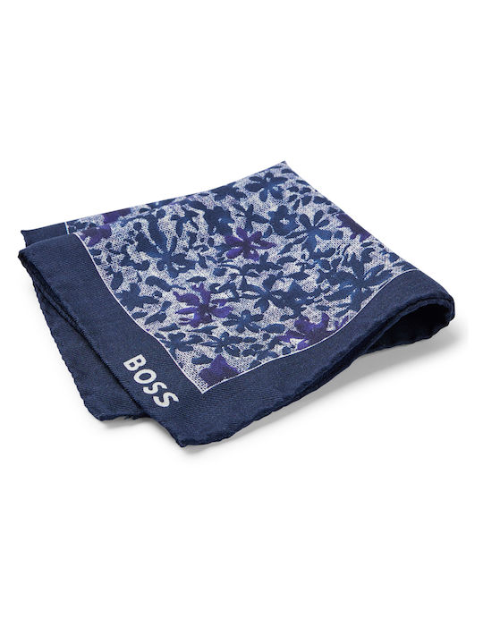 Hugo Boss Men's Wool Handkerchief Blue