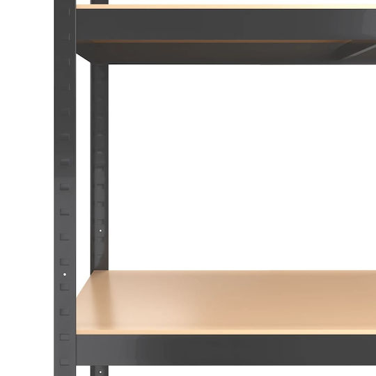 vidaXL Corner Dexions Galvanized Shelving Unit 80x40x160cm with 4 Shelves Total Load Capacity 320kg 2pcs