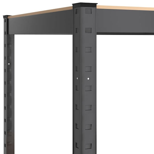 vidaXL Corner Dexions Galvanized Shelving Unit 80x40x160cm with 4 Shelves Total Load Capacity 320kg 2pcs