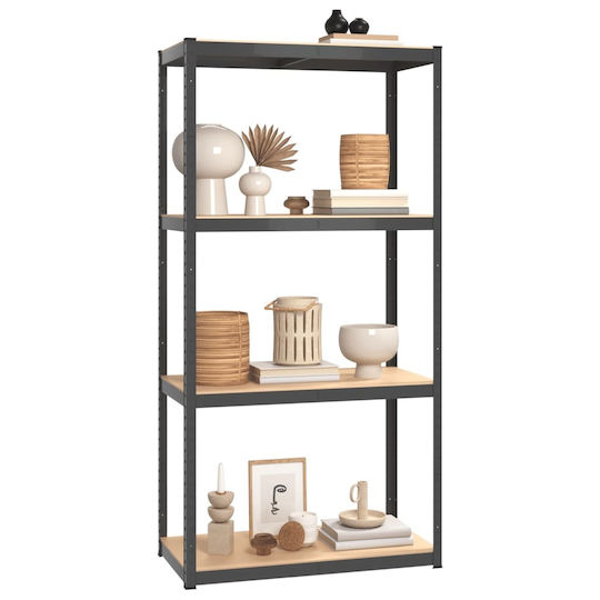 vidaXL Corner Dexions Galvanized Shelving Unit 80x40x160cm with 4 Shelves Total Load Capacity 320kg 2pcs