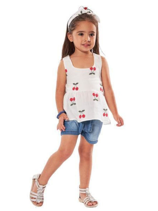 Εβίτα Kinder Set mit Shorts Sommer 2Stück Ecru