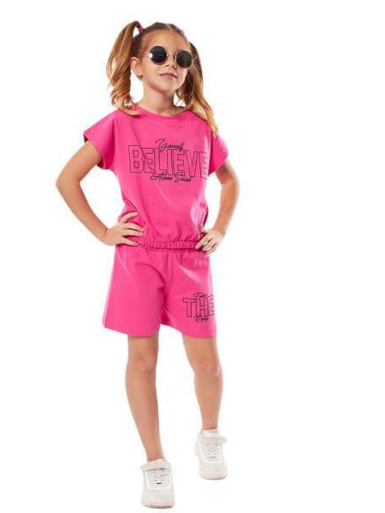 Εβίτα Kids Set with Shorts Summer 2pcs Fuchsia