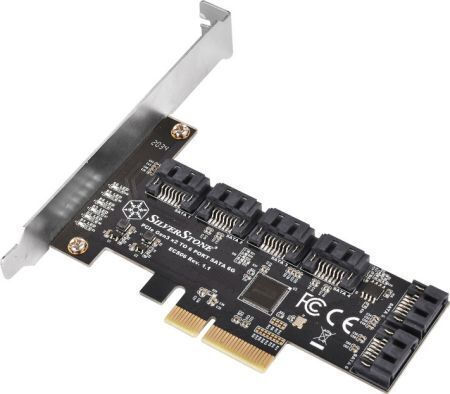 Silverstone PCIe Controller with 6 SATA Ports