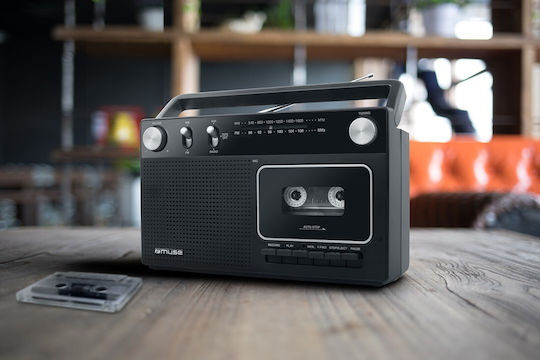 Muse M-152 RC Φορητό Ηχοσύστημα με Κασετόφωνο / Ραδιόφωνο Μαύρο