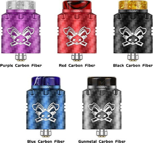 Hellvape Dead Rabbit V3 RDA 6.5ml 24mm Gunmetal Carbon Fiber
