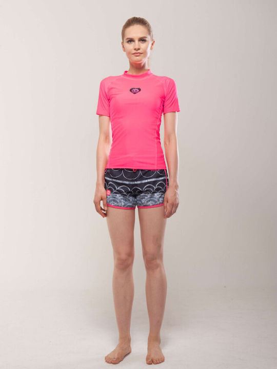 Aqua Marina Alluv Women's Short Sleeve Sun Protection Shirt Pink