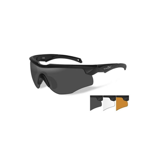 Wiley X Ochelari de tir Rogue în Set 3 Lentile cu Protecție Anticeț și Antireflex Negre