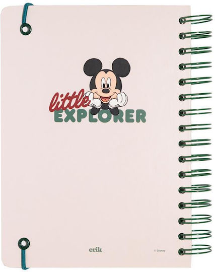 Grupo Erik Disney Mickey Mouse Blocul De Notițe Spiral A5 Cu Dungi Cu Copertă Dură Și Cauciuc Multicolor