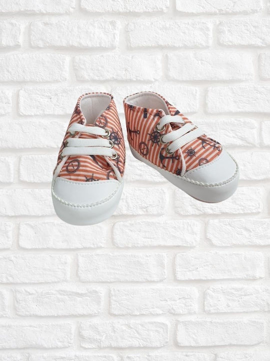Oscar Baby Sneakers cu talpă moale pentru bebeluși Portocaliu