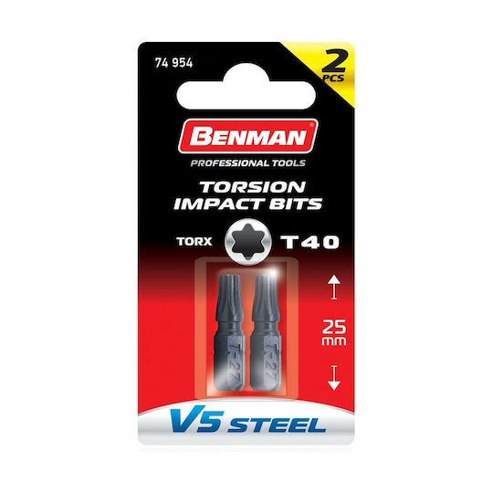 Benman Set 2 Screwdriver Bits Torx