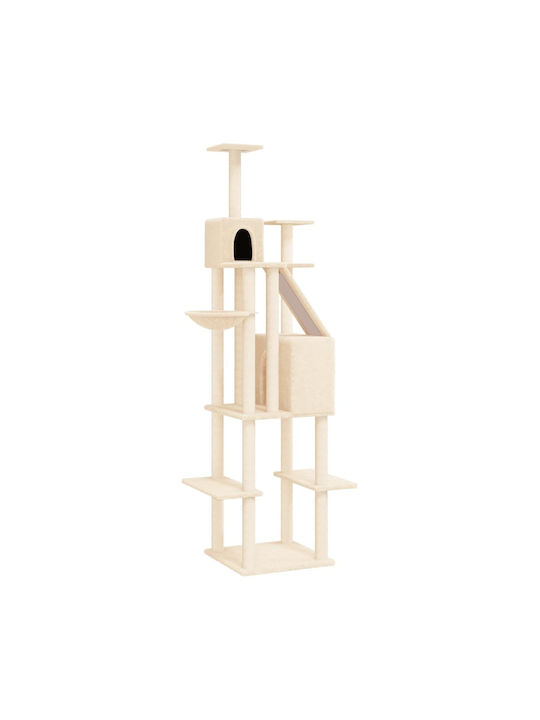 vidaXL Scratching Post Cat Trees Beige 90x64x201cm