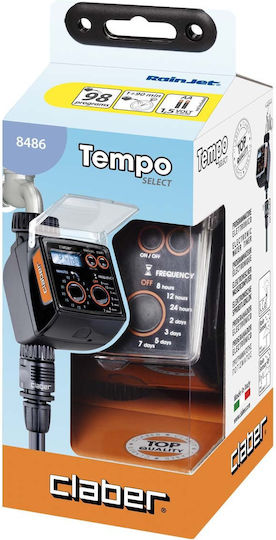 Claber Tempo Select Разработчик на поливане за мивка на батерия с 1 звуков компонент