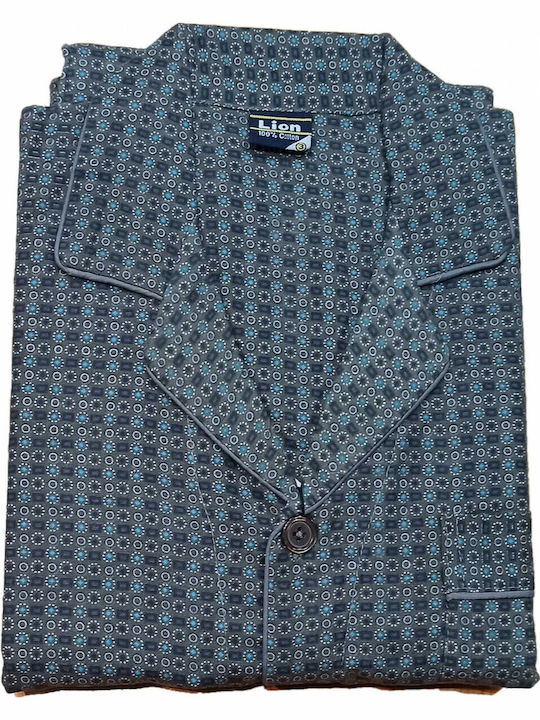Lion De iarnă Pijama de bărbați Albastră