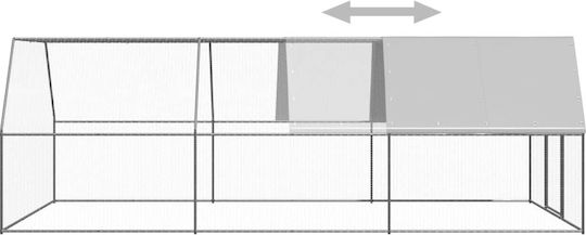 vidaXL Κοτέτσι από Γαλβανισμένο Χάλυβα Μ6 x Π3 x Υ2μ.