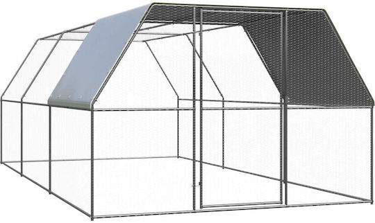 vidaXL Κοτέτσι από Γαλβανισμένο Χάλυβα Μ6 x Π3 x Υ2μ.