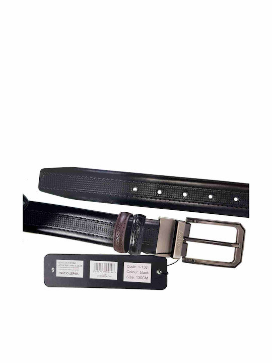 Men's Belt Leather Double Sided Black/Brown