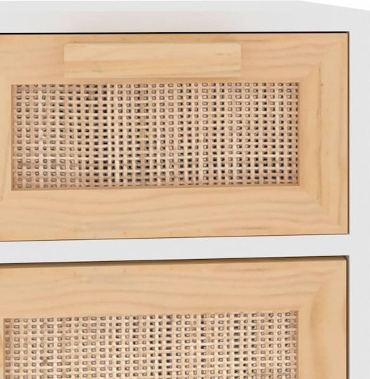 Мебели за съхранение дървен с чекмеджета Бежов 60x30x75см
