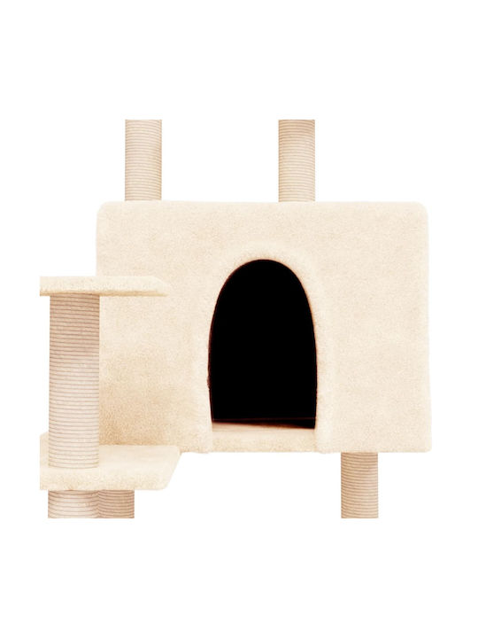 vidaXL Scratching Post Cat Trees Beige 67x60x153cm