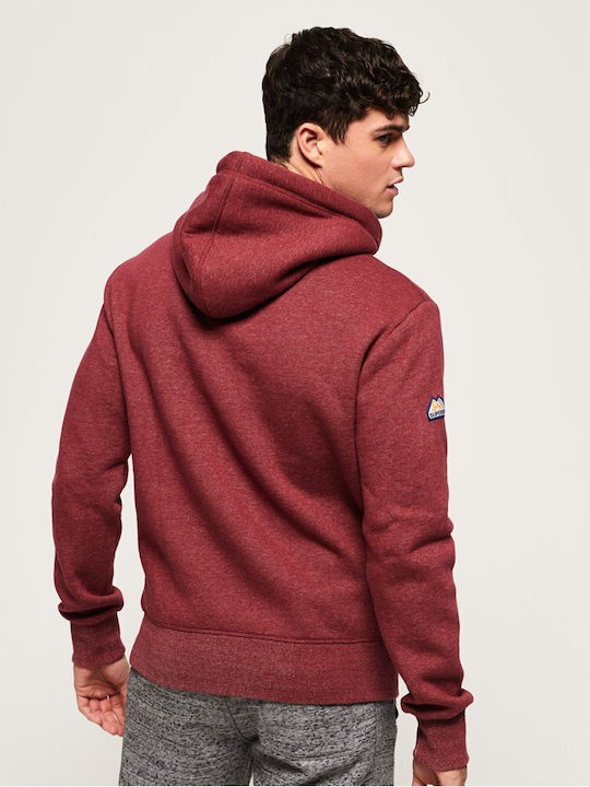 Superdry Limited Icarus Men's Sweatshirt with Hood and Pockets Burgundy