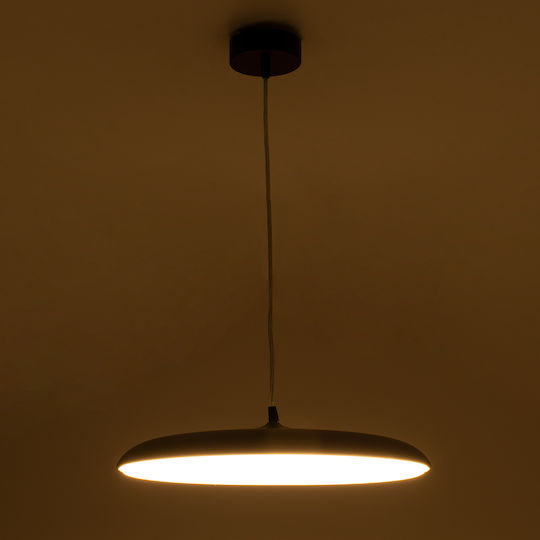 GloboStar Baron Lumini Suspendate Negru LED Cu Bianco Reglabil Lumină Cu Pantaloni Evazați 40x40cm
