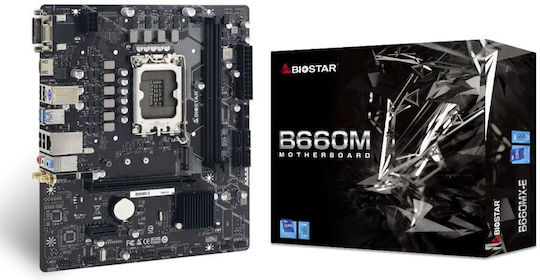Biostar B660MX-E PRO Ver. 6.0 Wi-Fi Motherboard Micro ATX με Intel 1700 Socket