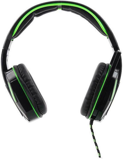 Esperanza Snake Over Ear Gaming Headset με σύνδεση 2x3.5mm Πράσινο