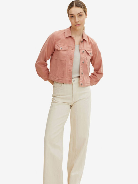 Kurz Damen Jeansjacke Rosa