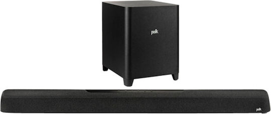 Polk Audio MagniFi MAX AX Soundbar 5.1 Bluetooth, HDMI și Wi-Fi 400W cu Telecomanda Negru