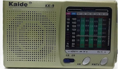 Joc KK-9 Portable Radio Rechargeable with USB Gold