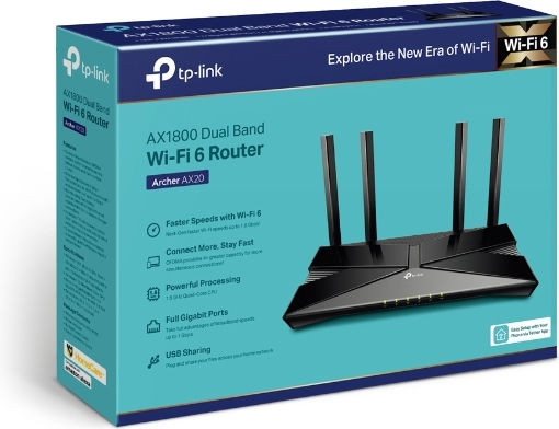 TP-LINK Archer AX20 v3 Ασύρματο Router Wi‑Fi 6 με 4 Θύρες Gigabit