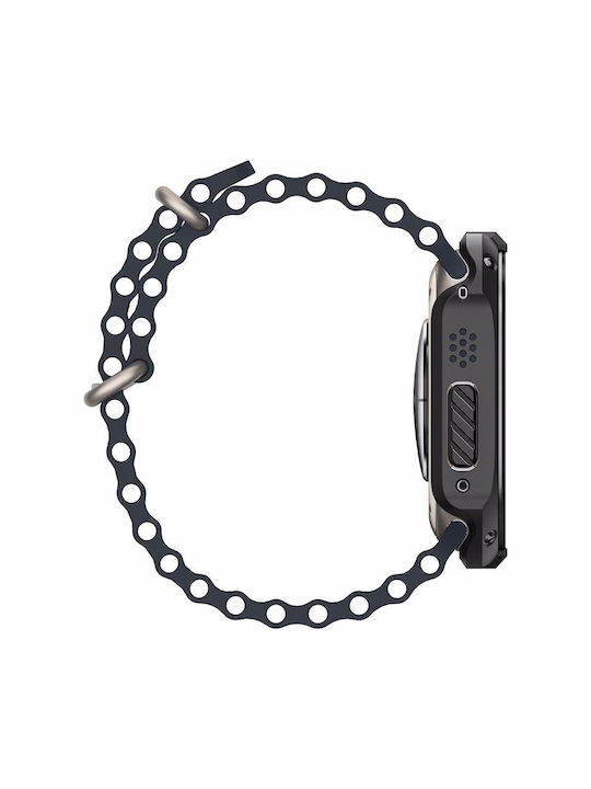 Spigen Tough Armor Πλαστική Θήκη με Τζαμάκι σε Μαύρο χρώμα για Apple Watch Ultra
