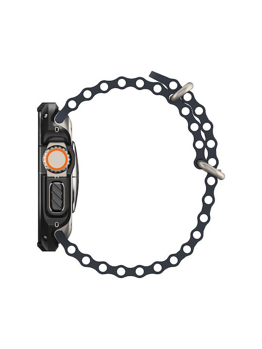 Spigen Tough Armor Πλαστική Θήκη με Τζαμάκι σε Μαύρο χρώμα για Apple Watch Ultra