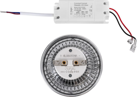 GloboStar Darko Indirect Anti Glare LED крушка 14W 90mm за фасунга GU10 и форма AR111 Хладно бяло 1694лм Димируем