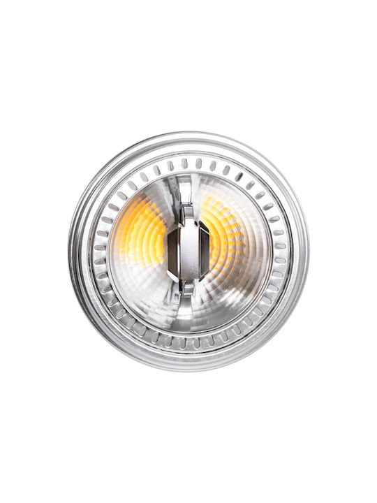 GloboStar Darko Round Metallic Ceiling Spot with Built-in LED and Natural White Light White 11.1x11.1cm