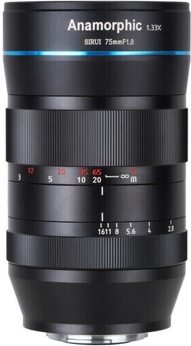 Sirui Crop Kameraobjektiv 75mm F/1.8 1.33x Anamorphic Standard-Zoom für Sony E Mount Black