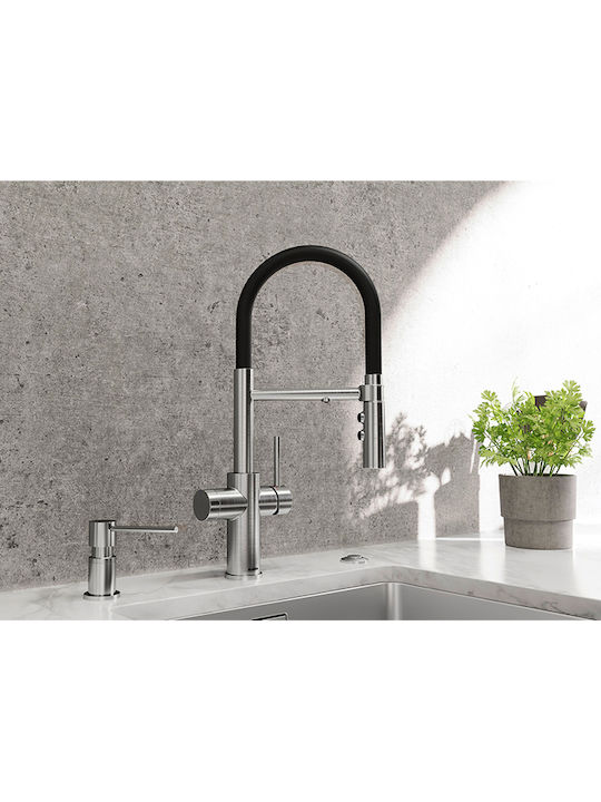 Blanco Catris-S Flexo Kitchen Faucet Counter with Spiral Black